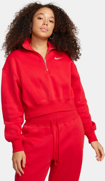 NIKE Damen Sweatshirt W NSW PHNX FLC QZ CROP