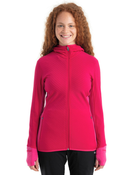 ICEBREAKER W Merino Descender LS Zip Hood