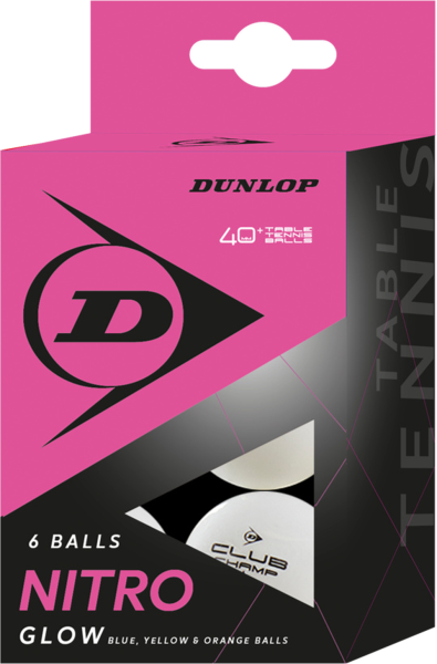 DUNLOP Ball 40+ NITRO GLOW 6 BALL COLORFUL