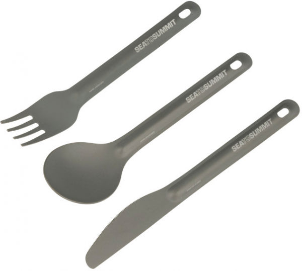 SEA TO SUMMIT Camping Accessories AlphaLight Cutlery Set 3pc (Knife, Fork and Spoon)