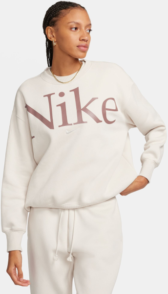 NIKE Damen Shirt W NSW PHNX FLC OS LOGO CREW